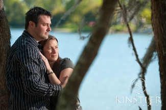 Engagement portraits on the water