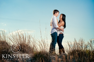 Engagement portraits on the beach