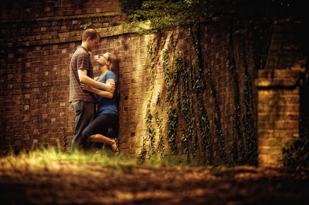 Engagement session couple at William & Mary