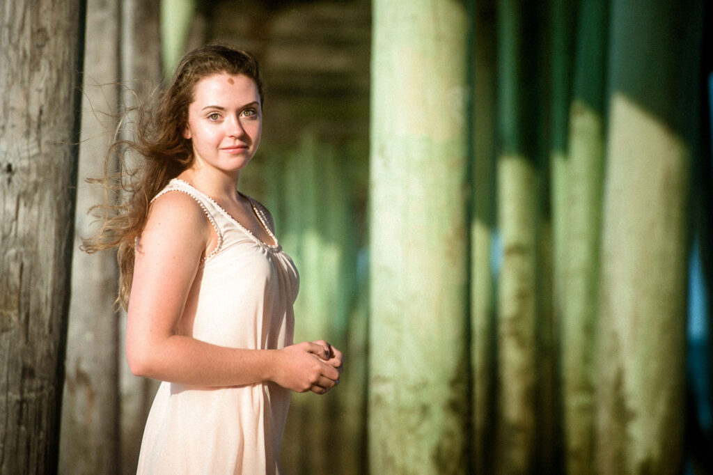 Senior portrait under the Virginia Beach Fishing Pier