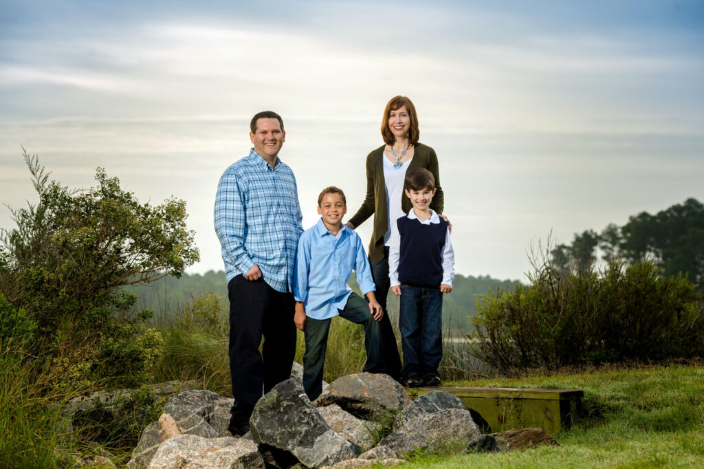 Family portraits on the Lynnhaven River in Virginia Beach