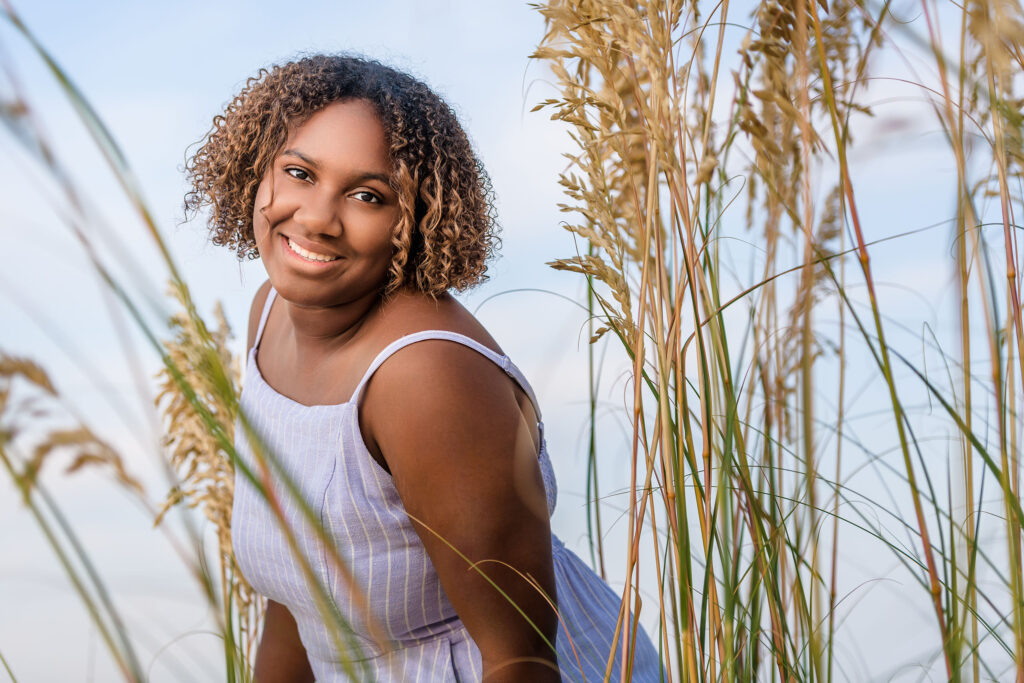 Senior portrait session at First Landing State Park