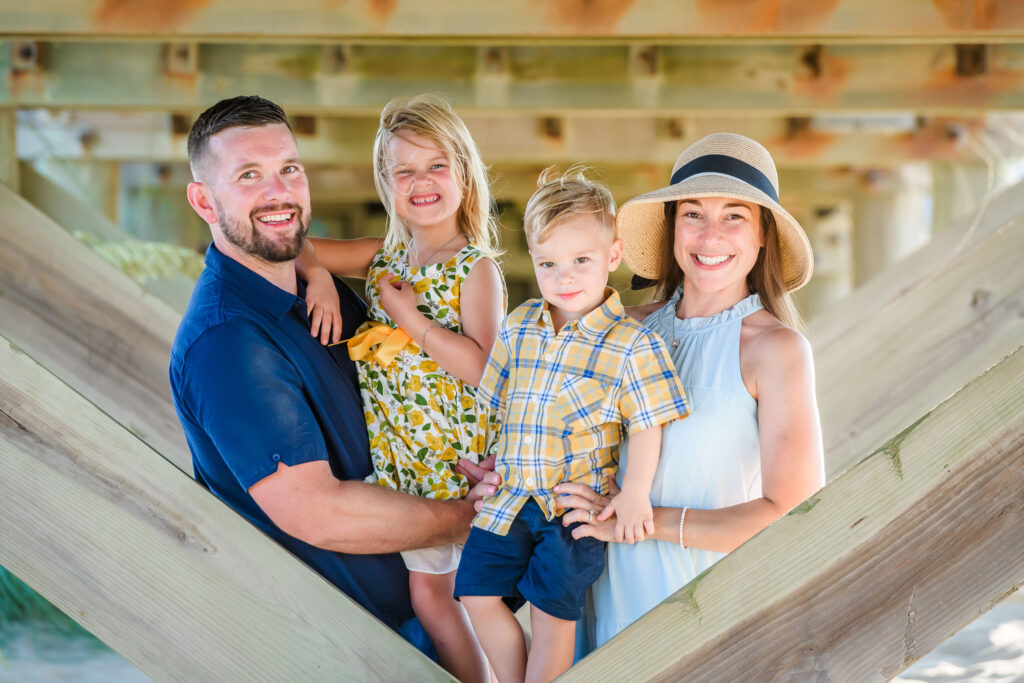 Cute little family under the pier at Little Island Pakr