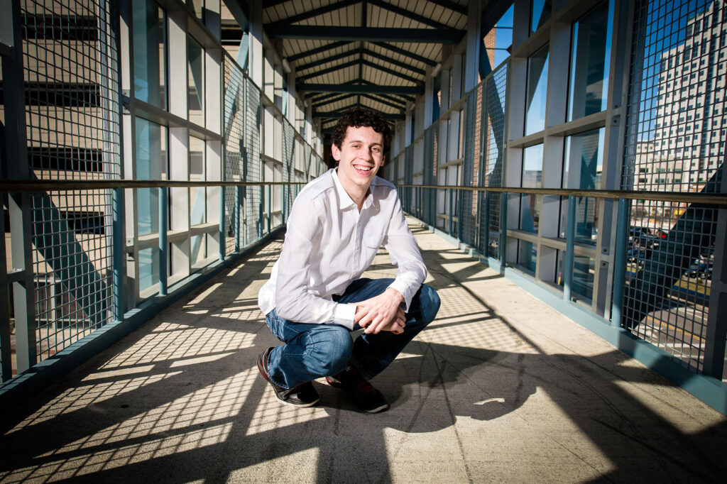 Senior portrait at Town Center of Virginia Beach