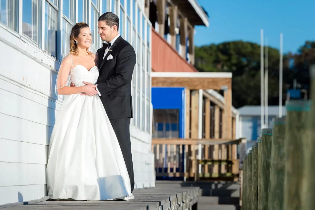Bride and Groom first look at the Lesner Inn