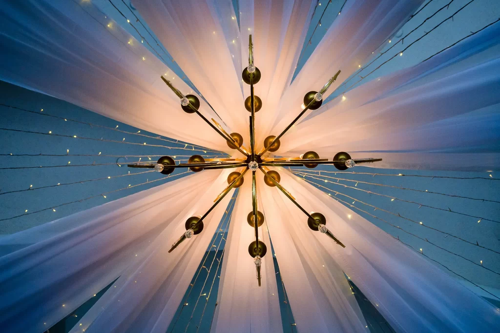 Abstract view of wedding chandelier