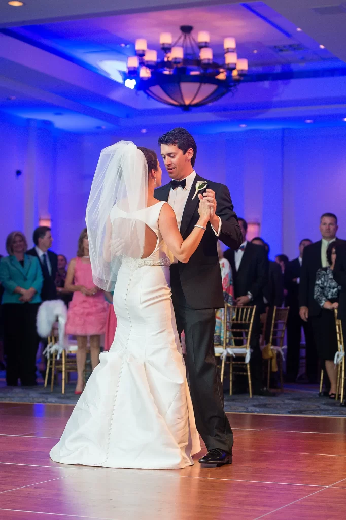 bride and groom first dance