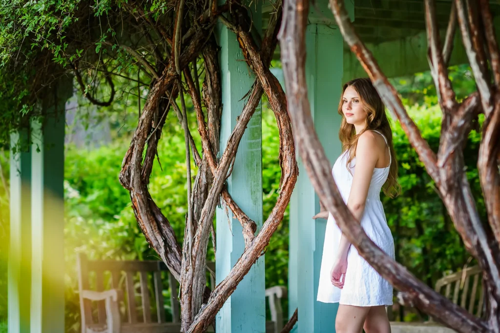 senior portraits norfolk botanical garden abstract portrait